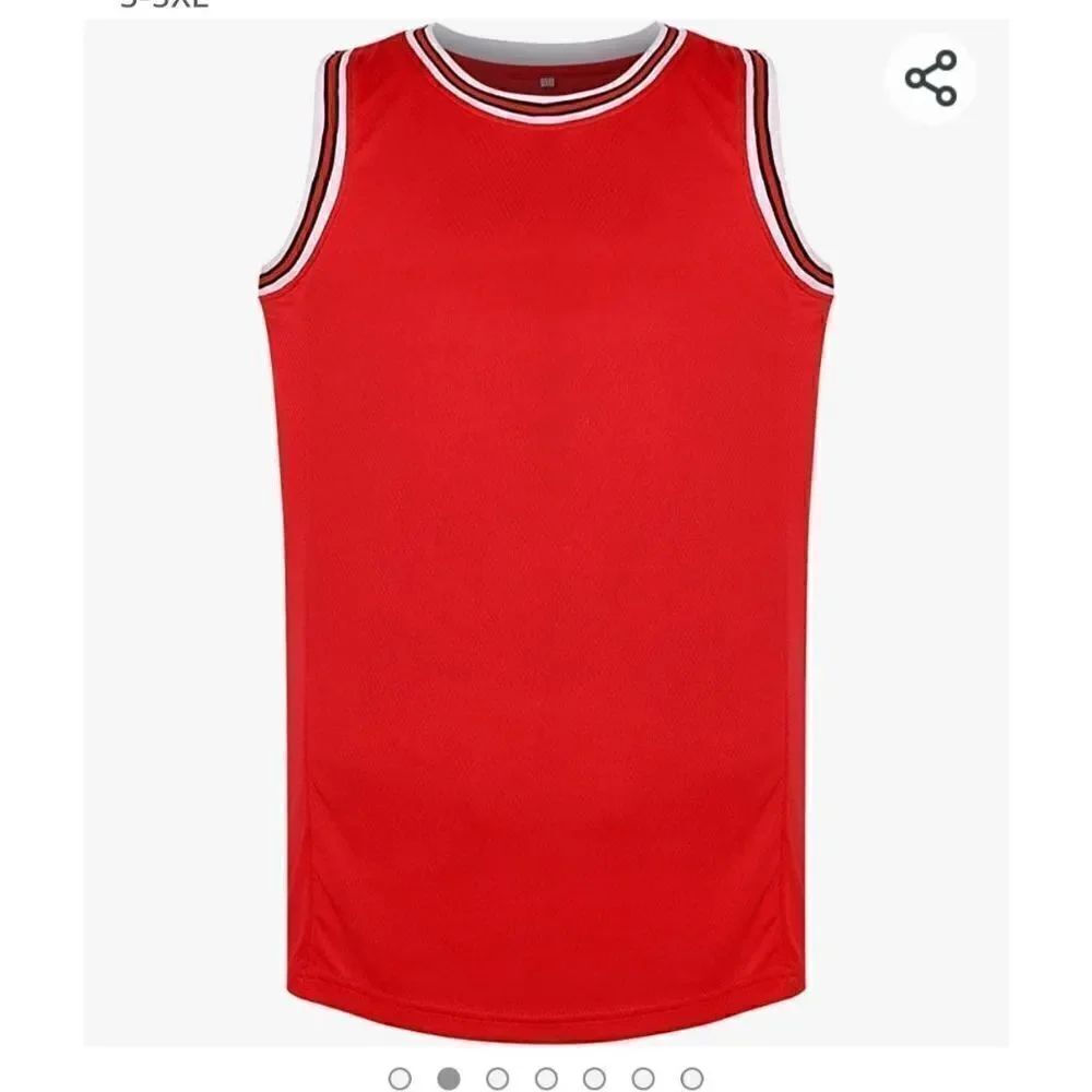 Mens small red white black jersey basketball sporty sleeveless athletic personal